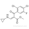 2,4-dichloro-α - [(cyclopropylamino) méthylène] -5-fluoro-β-oxo, ester méthylique de l&#39;acide benzènepropanoïque CAS 105392-26-5